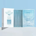 S.NATURE Super Aqua Gel Oasis Ampoule Mask packaging on a blue background.