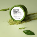 SOME BY MI Super Matcha Pore Clean Clay Mask 100g with matcha powder and leaves display