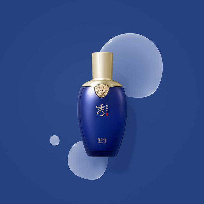SOORYEHAN Hyobidam Jeongyul Skin 150ml - Gentleman Korea premium Korean skincare for men, blue bottle on navy background