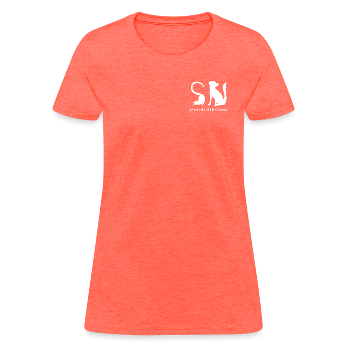 Spay/Neuter Clinic Contoured T-Shirt - heather coral