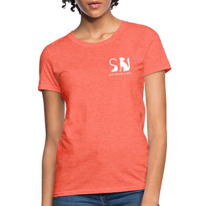 Spay/Neuter Clinic Contoured T-Shirt - heather coral