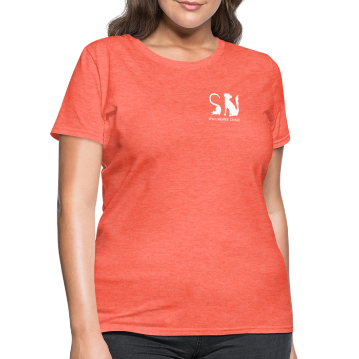 Spay/Neuter Clinic Contoured T-Shirt - heather coral