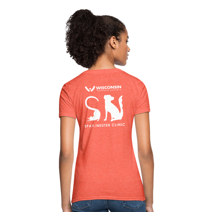 Spay/Neuter Clinic Contoured T-Shirt - heather coral