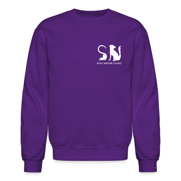Spay/Neuter Clinic Crewneck Sweatshirt - purple