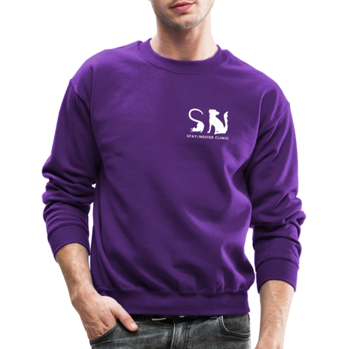 Spay/Neuter Clinic Crewneck Sweatshirt - purple