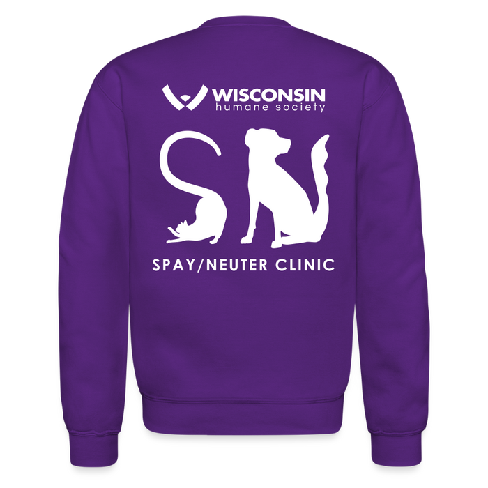 Spay/Neuter Clinic Crewneck Sweatshirt - purple