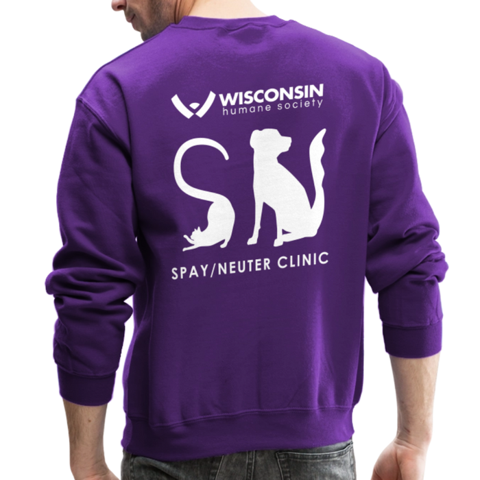 Spay/Neuter Clinic Crewneck Sweatshirt - purple