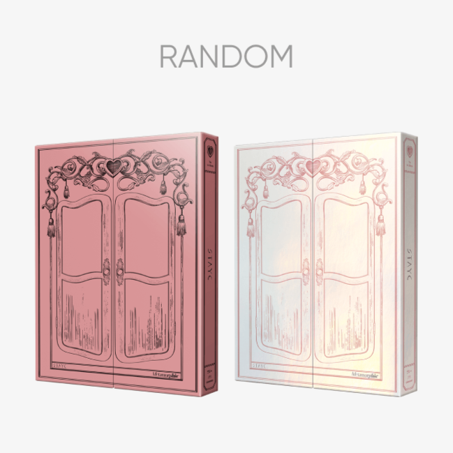 STAYC 1st Abum Metamorphic (Random Ver.) album cover in pink and white packaging