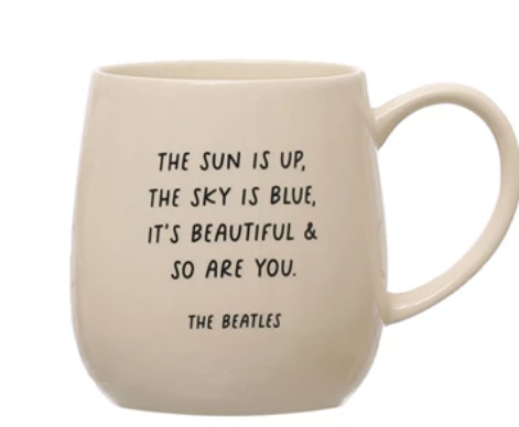 Stoneware Mug with Sayings