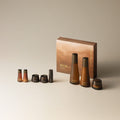 SU:M37 Fermentalift 3-piece set displayed with packaging and bottles, showcasing premium skincare products for anti-aging and vitality.