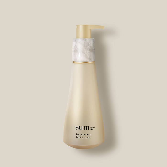 SU:M37 Rosic Summa Foam Cleanser 200ml product image with elegant packaging design.