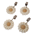 Tablecloth Clips & Weights White & Gold Daisies - Wainfleet Trading Post