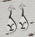 Tear drop Y cut out earrings size 2 inch - BULK PURCHASE 10pair