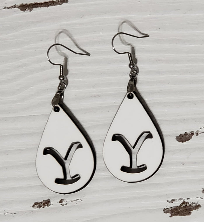 Tear drop Y cut out earrings size 2 inch - BULK PURCHASE 10pair