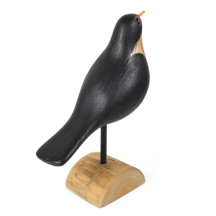 The Painted Bird by Richard Morgan Carved Robin Figurine