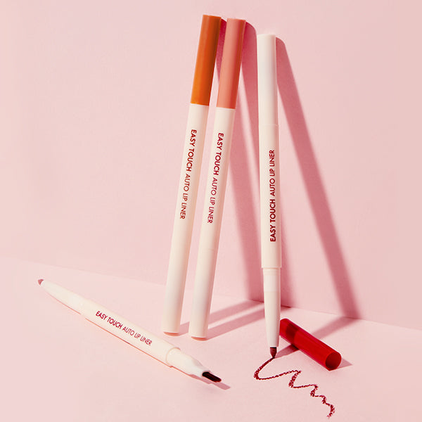 TONY MOLY Easy Touch Auto Lip Liner in multiple shades on display