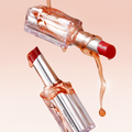 TONY MOLY Get It Tint Syrup Stick with vibrant, glossy finish showcasing lipstick and syrup texture.
