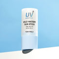 TONYMOLY UV Master Mild Moisture Sun Stick 20g in blue packaging against a light blue background