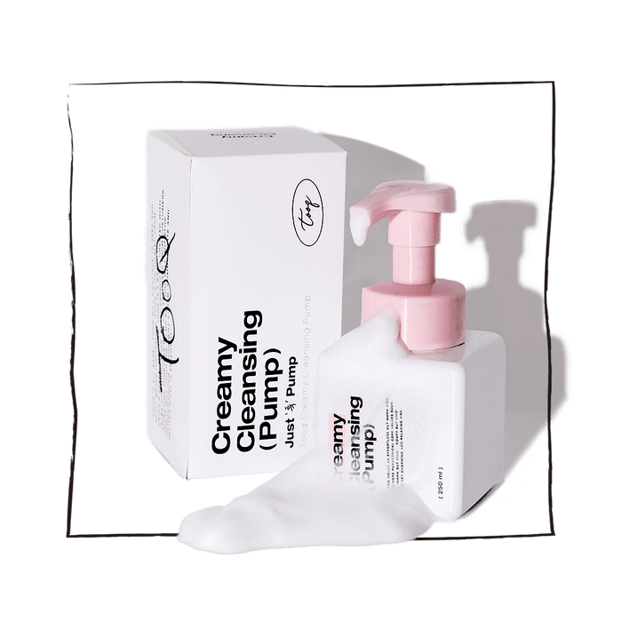 TOOQ Creamy Cleansing Pump 250ml with packaging and pump dispenser