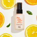TOUCH IN SOL No Poreblem Hybrid Makeup Primer 30ml surrounded by citrus slices and leaves on a white background.