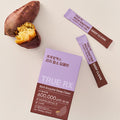 TRUE RX Rich Enzyme Deep Clean 20 Packs 1 Box with sachets displayed alongside a sweet potato.