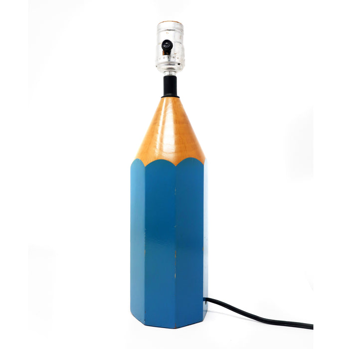 Vintage Blue Lightolier Pencil Lamp
