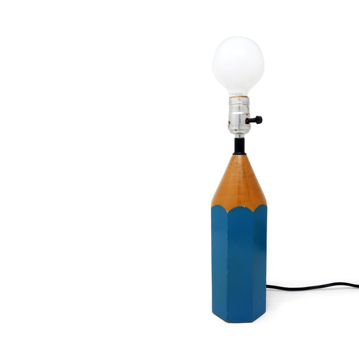 Vintage Blue Lightolier Pencil Lamp