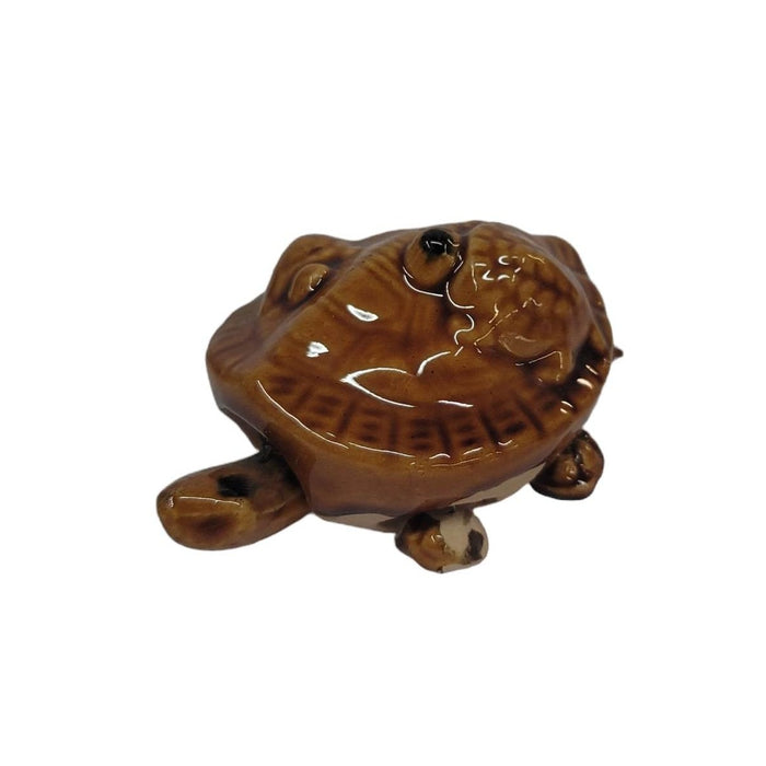 Wade Ceramic Turtle Nodder Figurine Feng Shui Majolica Glaze