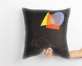 Wassily Kandinsky Abstract Painting Decorative Pillow, Abstract Pillow Case, Designer Pillow, Black, Contemporary Pillow, Square Pillow