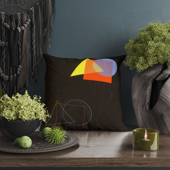 Wassily Kandinsky Abstract Painting Decorative Pillow, Abstract Pillow Case, Designer Pillow, Black, Contemporary Pillow, Square Pillow