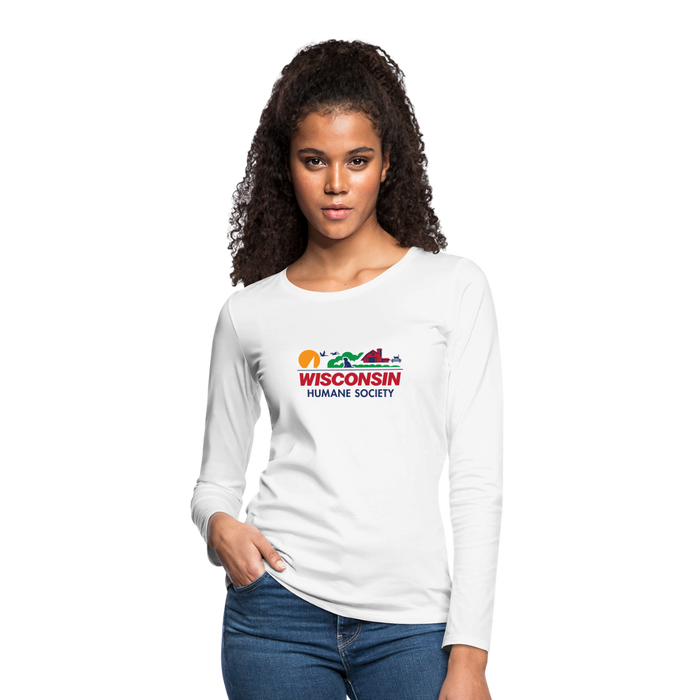 WHS License Plate Contoured Long Sleeve T-Shirt - white