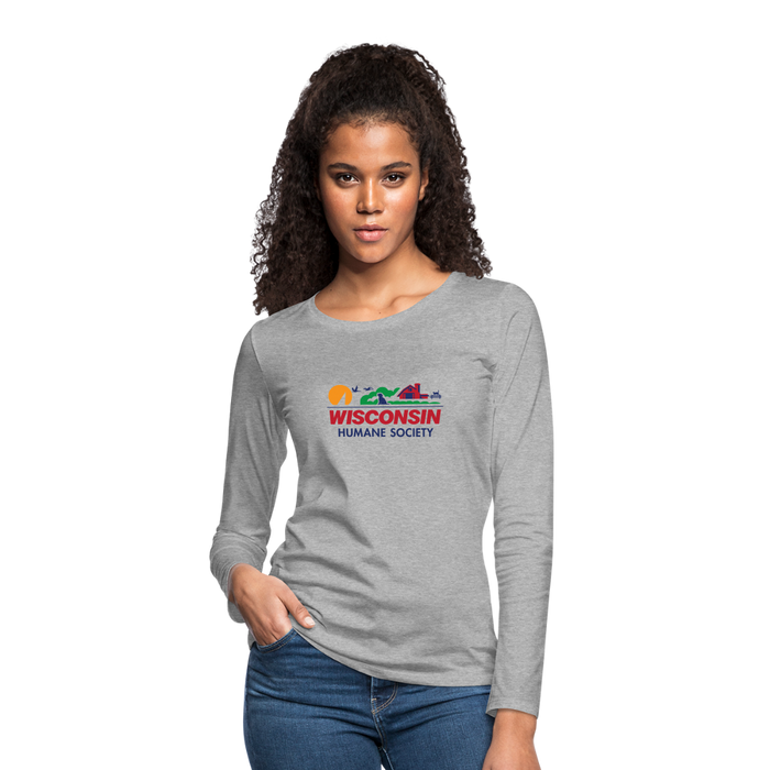 WHS License Plate Contoured Long Sleeve T-Shirt - heather gray