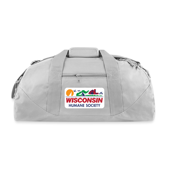 WHS License Plate Recycled Duffel Bag - gray