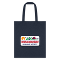 WHS License Plate Tote Bag - navy