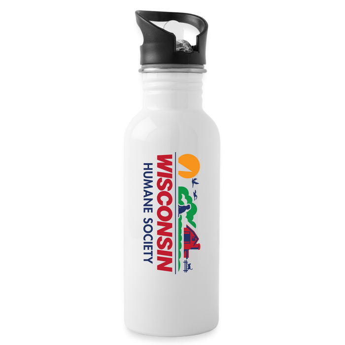 WHS License Plate Water Bottle - white