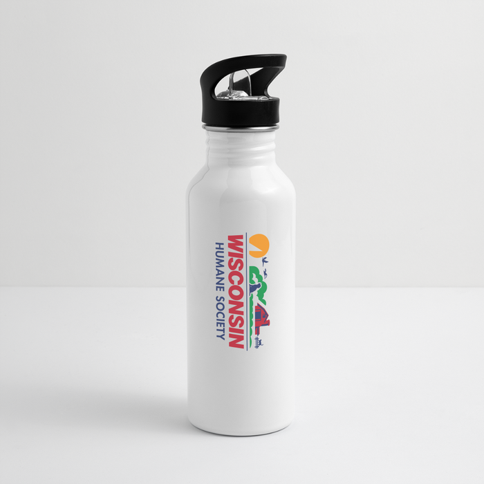 WHS License Plate Water Bottle - white