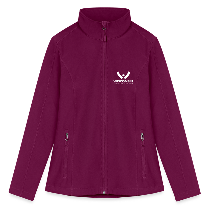 WHS Logo Contoured Soft Shell Jacket - raspberry