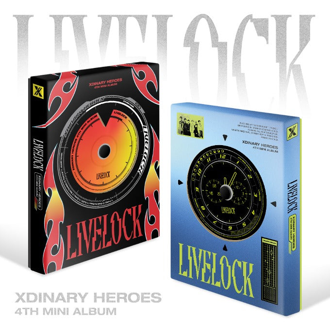 XDINARY HEROES 4th Mini Album Livelock (Random Ver.) cover showing two album designs