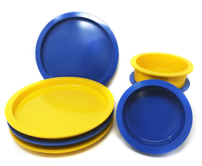Yellow & Blue Stacking Dishes by Gunnar Cyren for Dansk