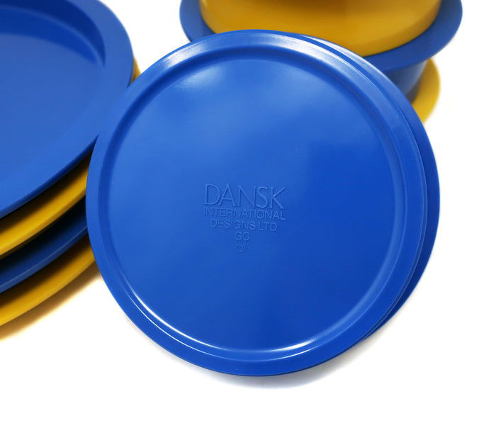 Yellow & Blue Stacking Dishes by Gunnar Cyren for Dansk